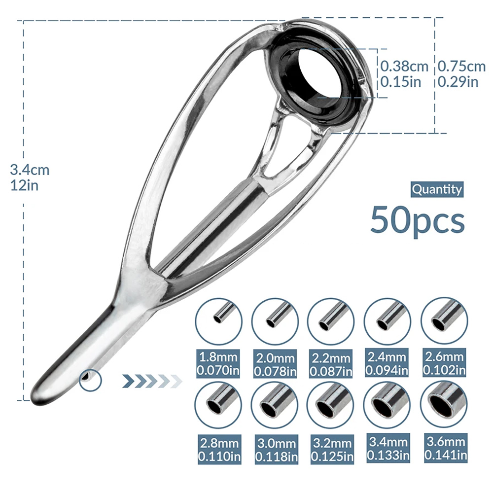Fishing Rod Building Kit - THKFISH 50pcs Guides de canne à