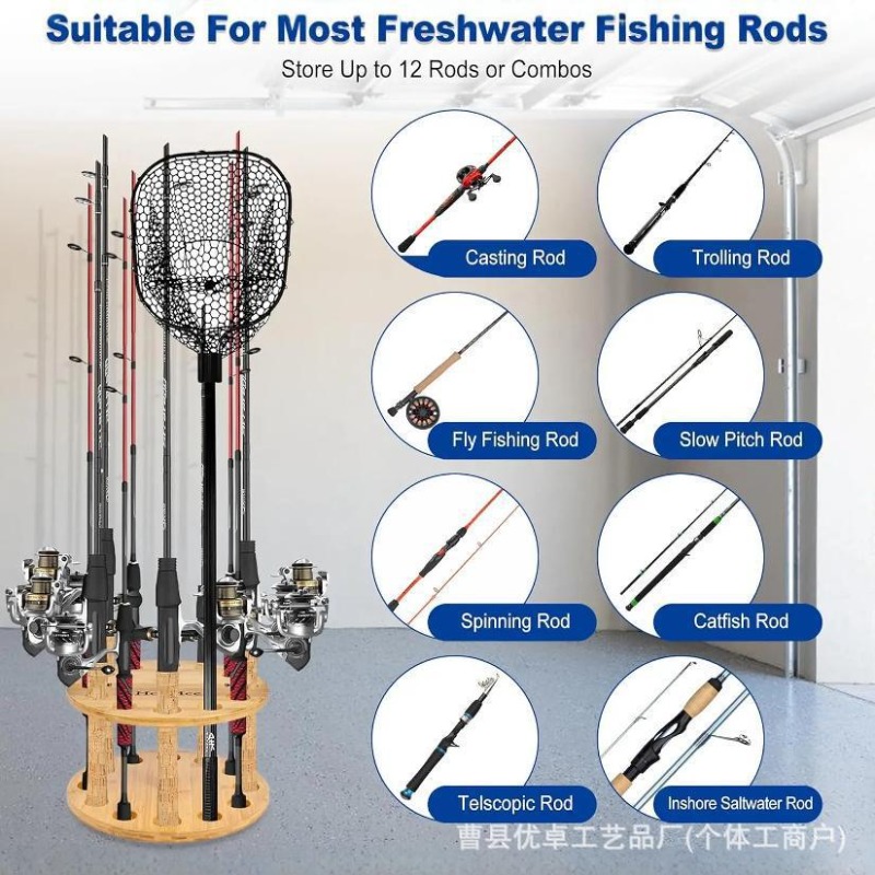 Support de rangement rotatif m - Fishing Rod Rack avis et prix