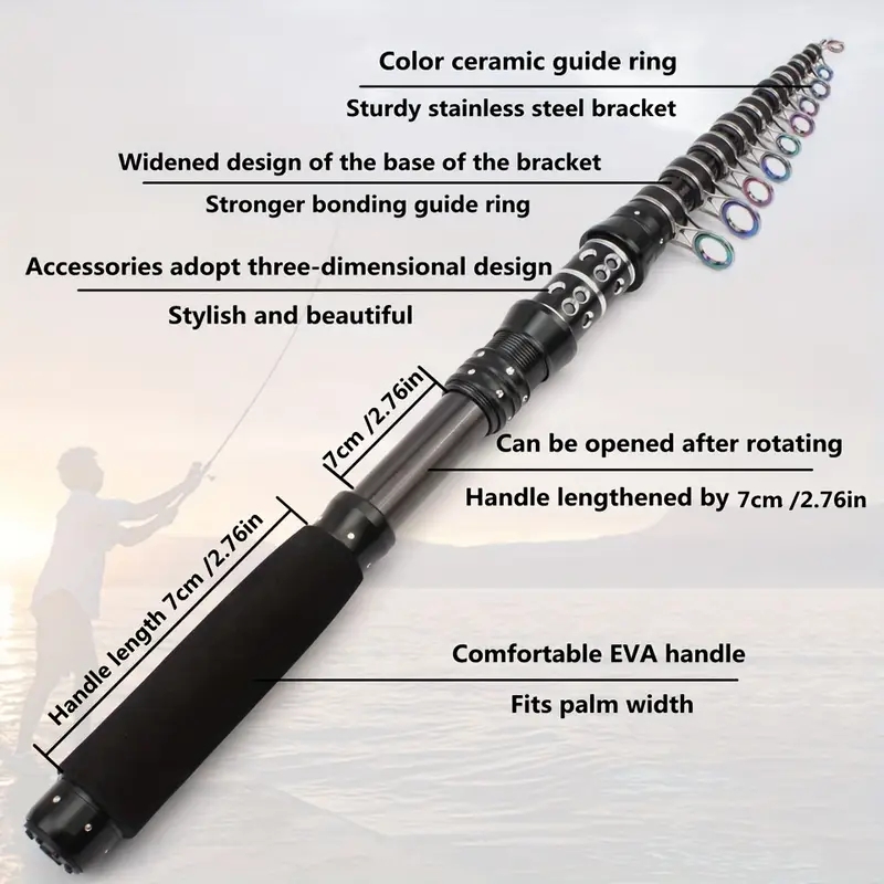 Canne à pêche télescopique por - Fishing Rod Surf avis et prix
