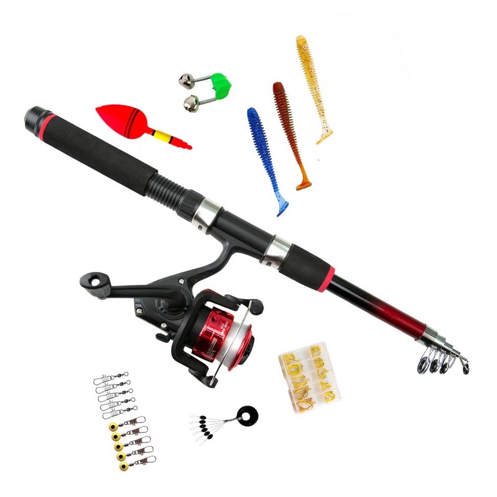 Canne à pêche compacte avec mo - Fishing Rod Combo avis et prix